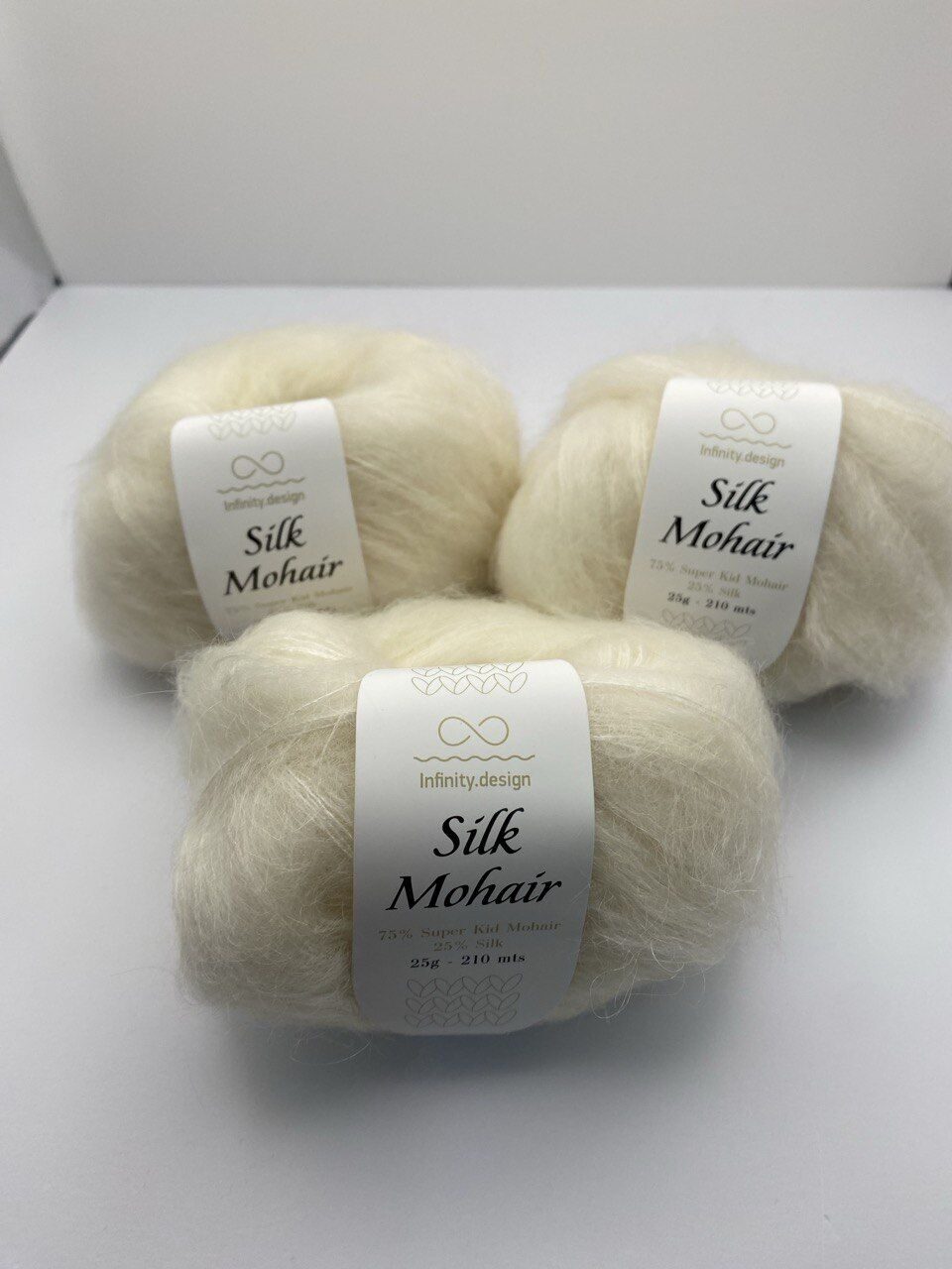Пряжа в мотках INFINITY SILK MOHAIR 1012 NATURE — изображение 7