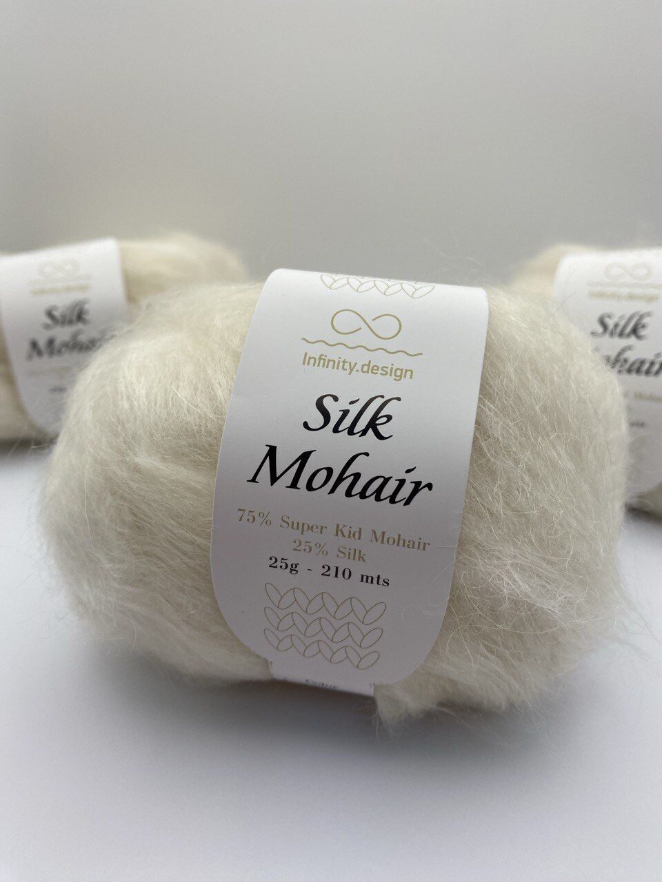 Пряжа в мотках INFINITY SILK MOHAIR 1012 NATURE — изображение 6