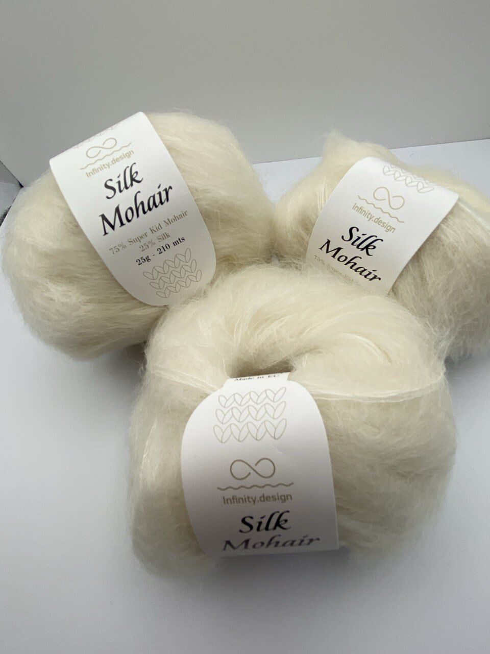 Пряжа в мотках INFINITY SILK MOHAIR 1012 NATURE — изображение 5