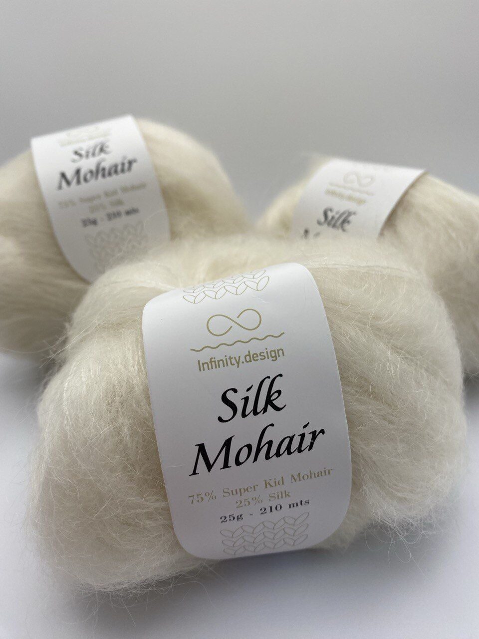 Пряжа в мотках INFINITY SILK MOHAIR 1012 NATURE — изображение 4