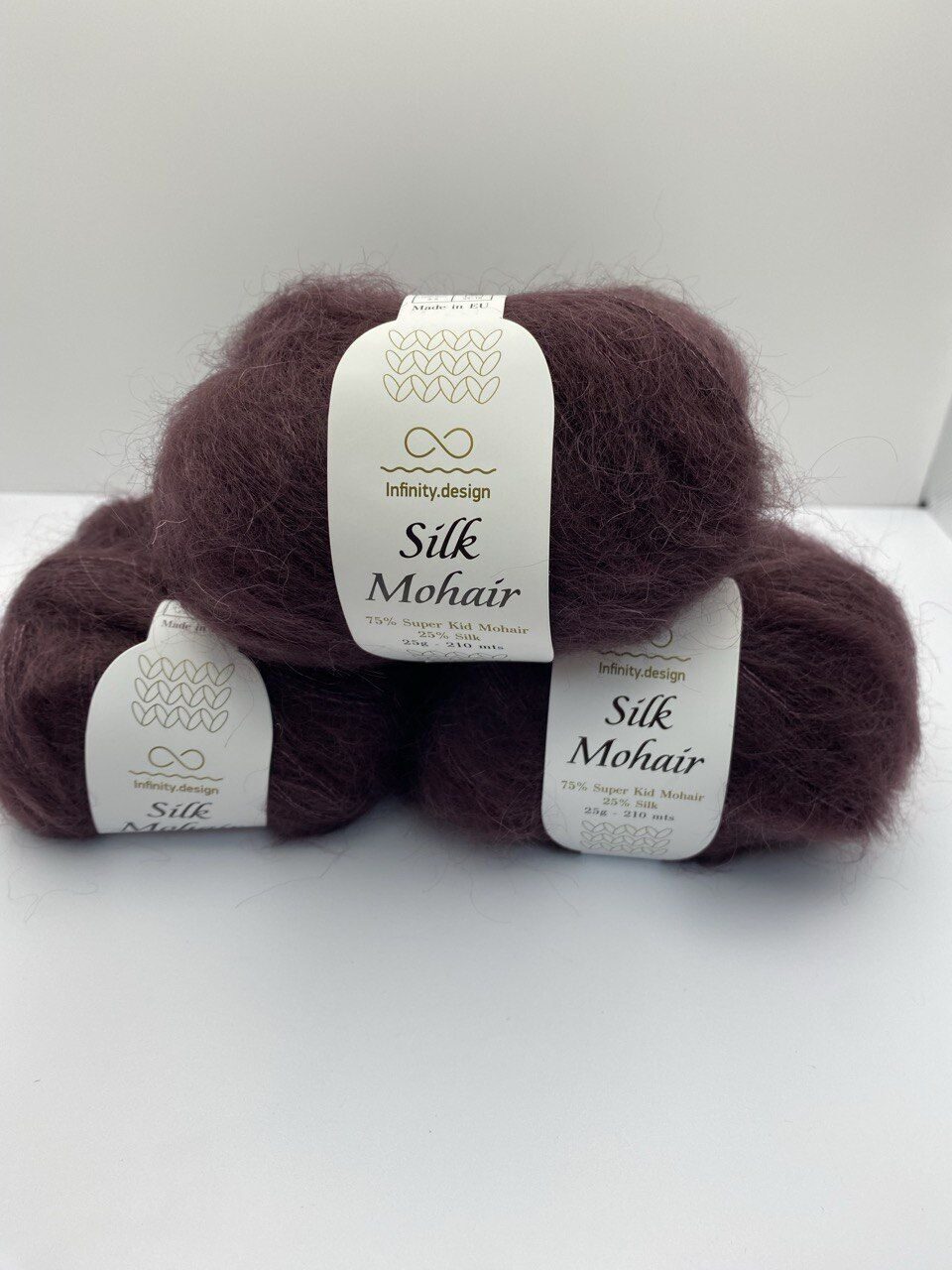 Пряжа в мотках INFINITY SILK MOHAIR 4855 AUBERGINE — изображение 7