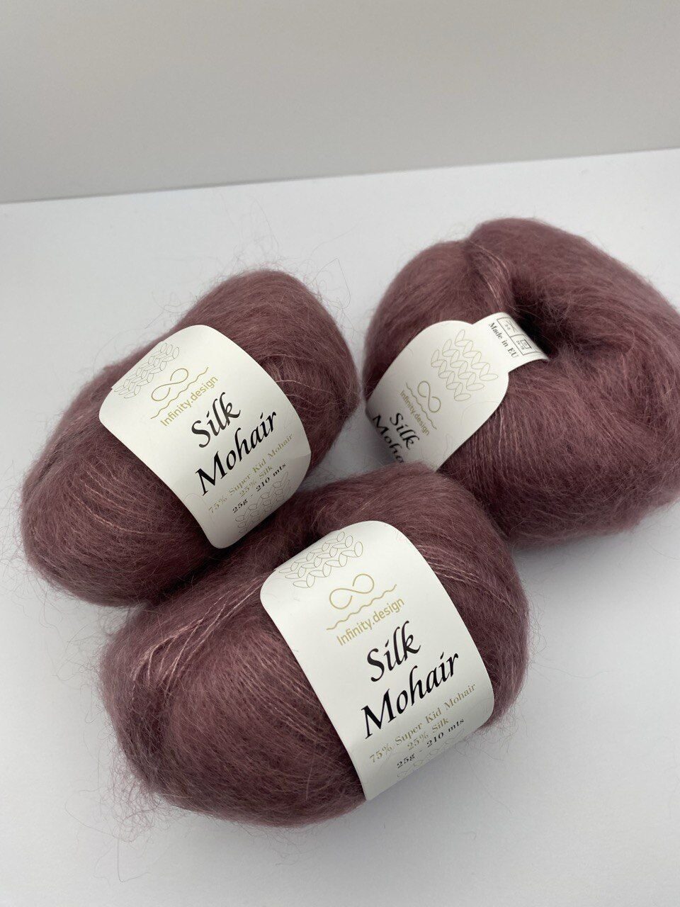 Пряжа в мотках INFINITY SILK MOHAIR 4331 OLD ROSA — изображение 4