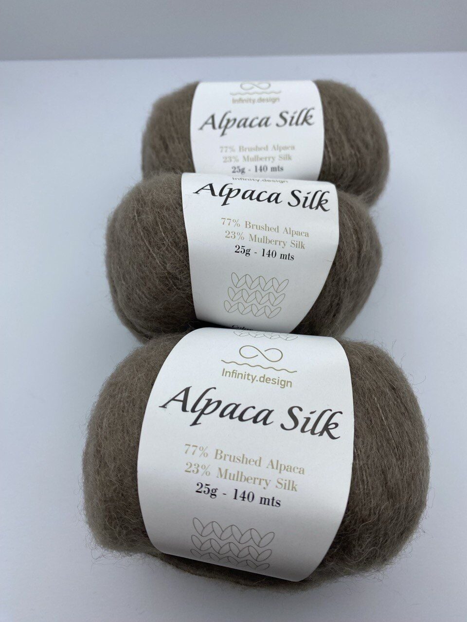 Пряжа для вязания INFINITY ALPACA SILK 2652 DARK BEIGE — изображение 8