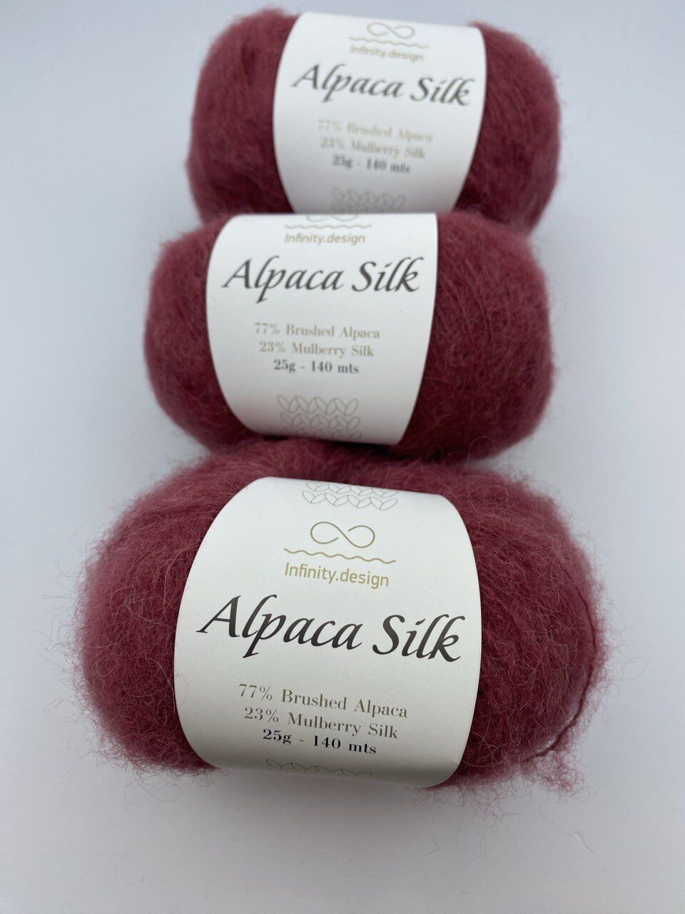 Пряжа для вязания INFINITY ALPACA SILK 4344 DARK POWDER PINK — изображение 8
