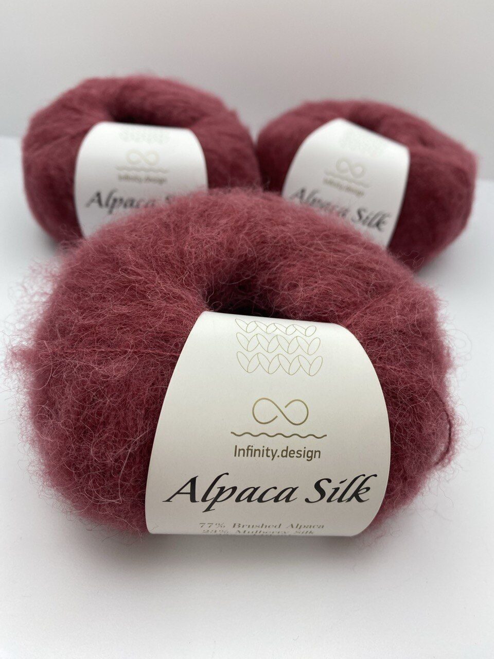 Пряжа для вязания INFINITY ALPACA SILK 4344 DARK POWDER PINK — изображение 7