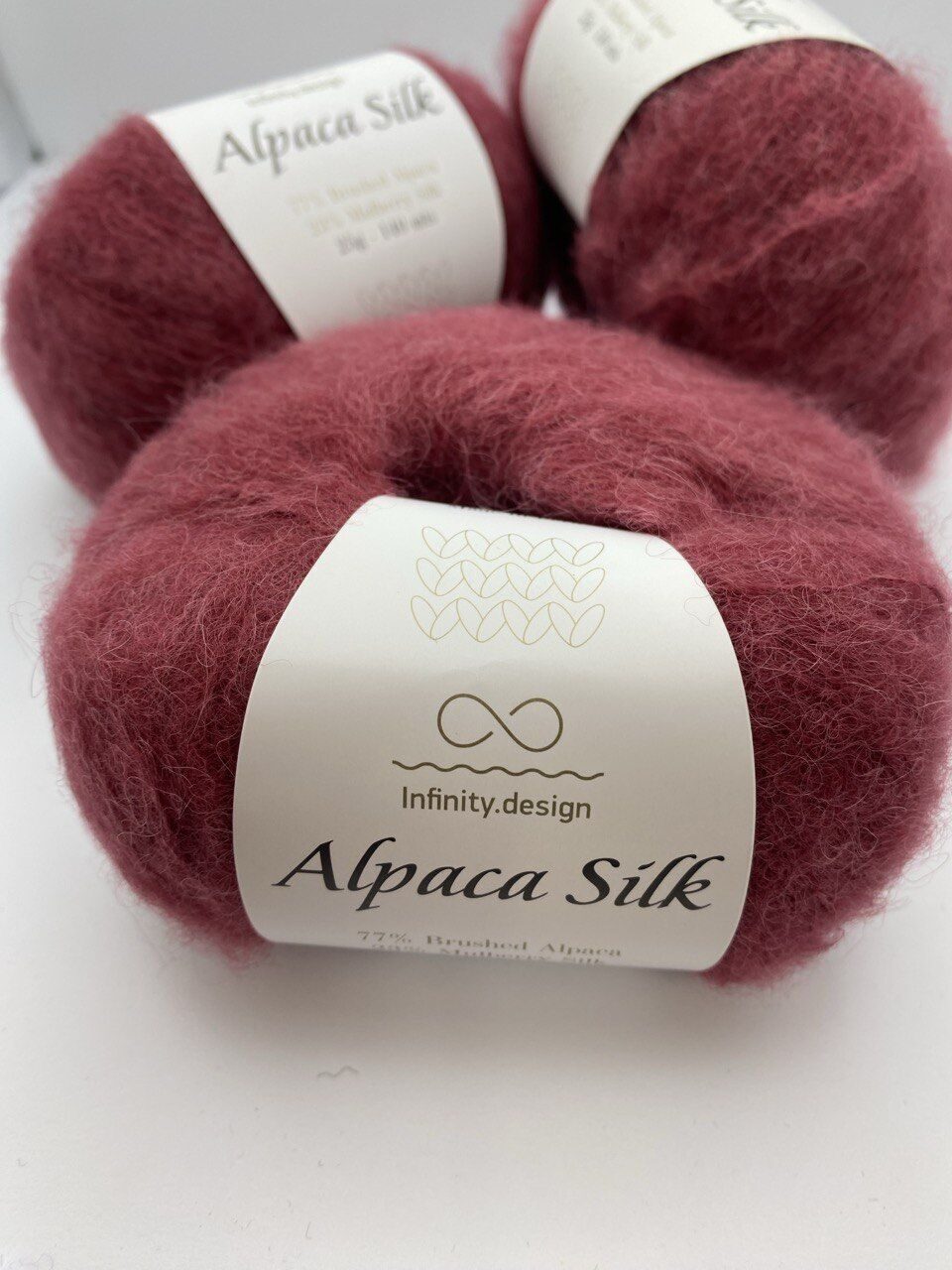 Пряжа для вязания INFINITY ALPACA SILK 4344 DARK POWDER PINK — изображение 5