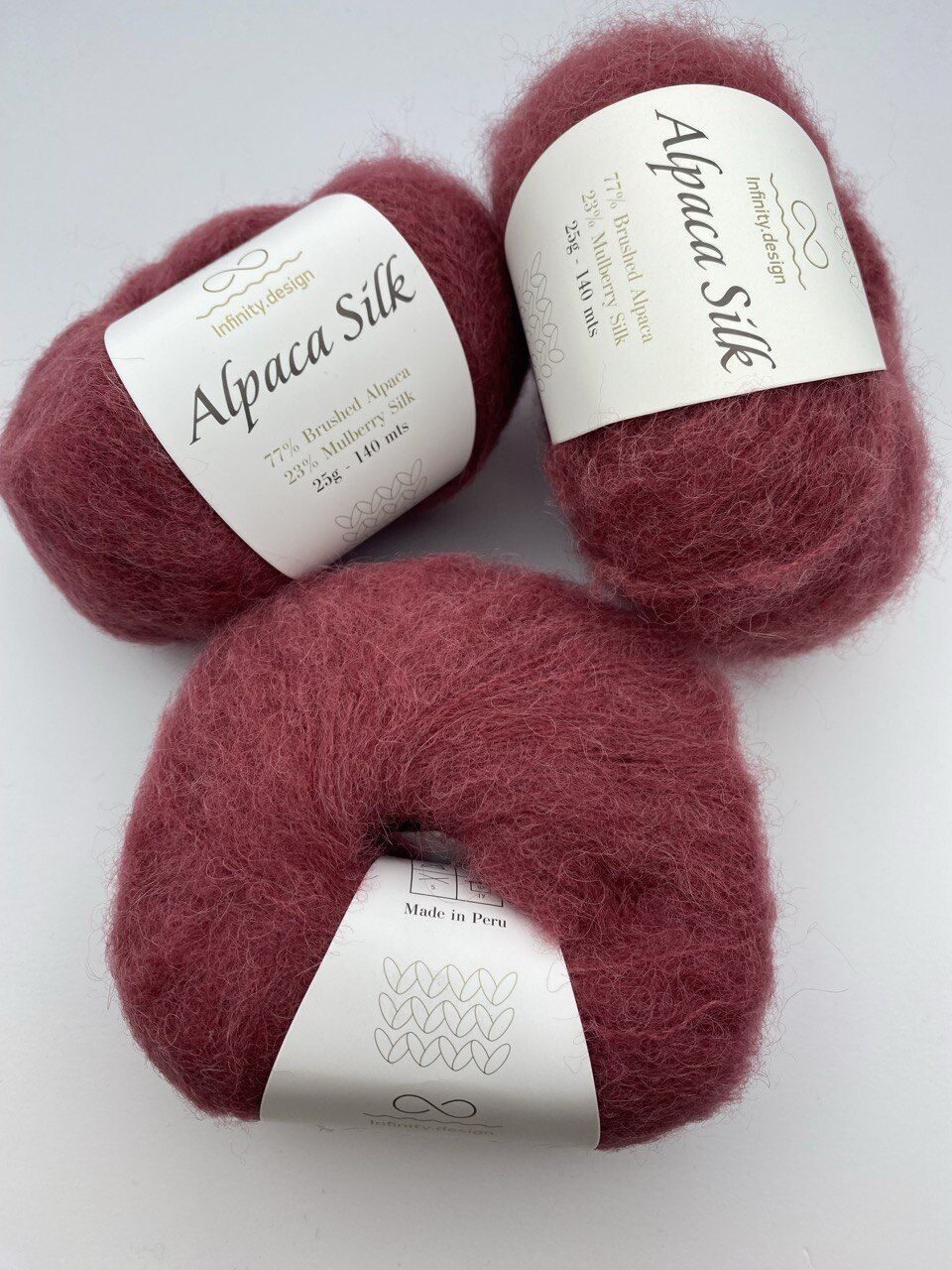 Пряжа для вязания INFINITY ALPACA SILK 4344 DARK POWDER PINK — изображение 4